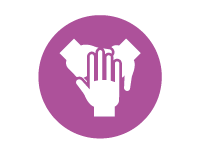 Εικόνα που απεικονίζει τη δύναμη της ομάδας μέσω της συνεργασίας (τρία χέρια μαζί).