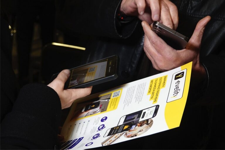 Εικόνα από την παρουσίση της εφαρμογής App Evelity για την πρόσβαση στο Μετρό των Ατόμων με Αναπηρία.