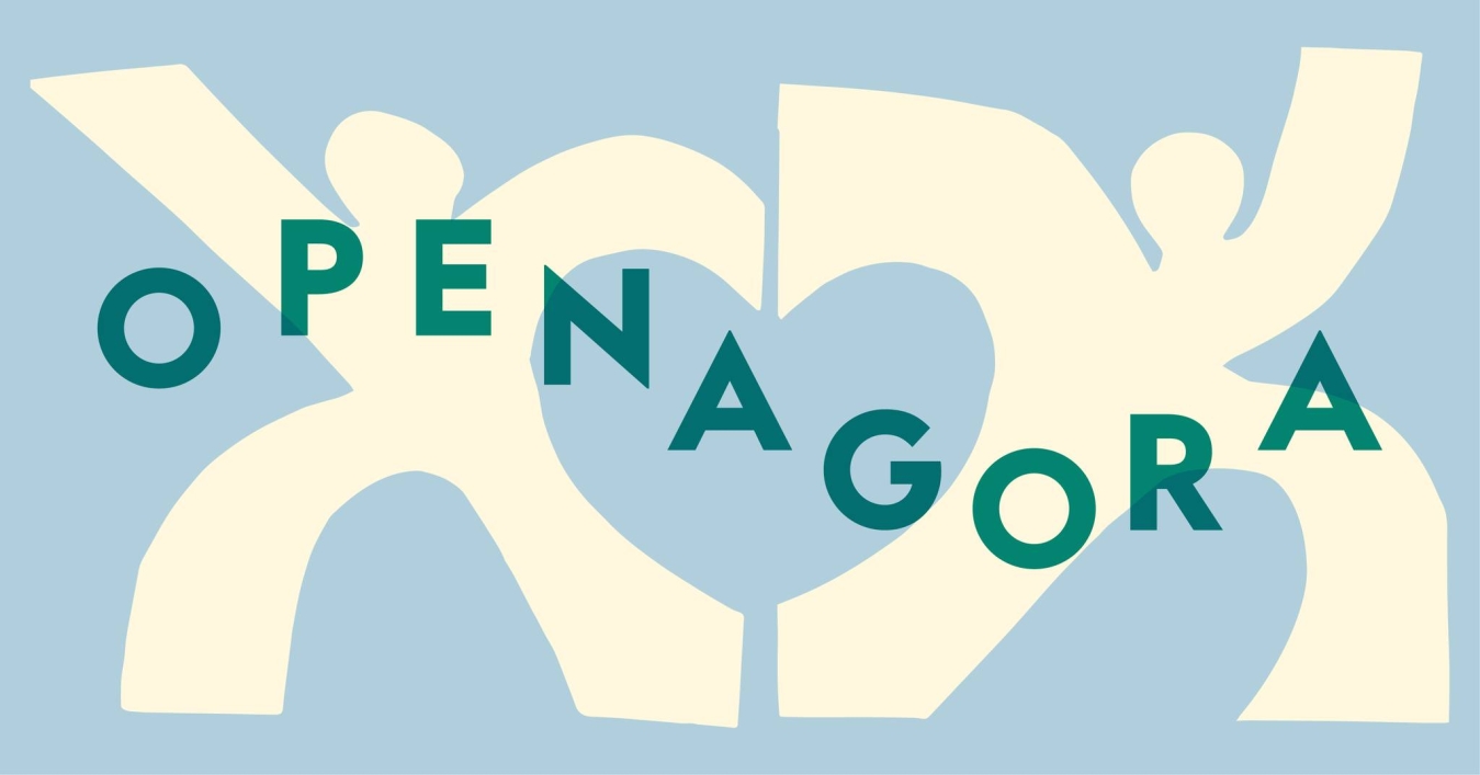 Λογότυπο για τις δράσεις Open Agora στο Κέντρο Πολιτισμού του Ιδρύματος Σταύρος Νιάρχος.