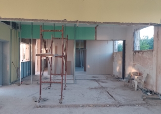 Εργασίες από την ανακαίνιση στο Οικοτροφείο Ατόμων με ΔΑΦ στην Μερόπη Μεσσηνίας.