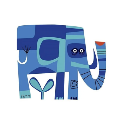 Λογότυπο του The Blue Elephant Yoga Studio στο Νέο Ψυχικό.