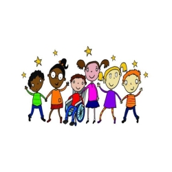 Εικόνα για το ΚΔΑΠ-ΜΕΑ Δήμου Κοζάνης που απεικονίζει παιδιά με και χωρίς αναπηρία να χαιρετούν χαρούμενα.