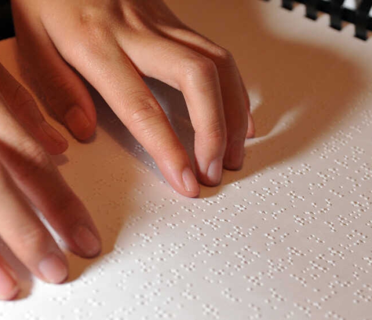 Εικόνα για την εκμάθηση του συστήματος γραφής τυφλών Braille.
