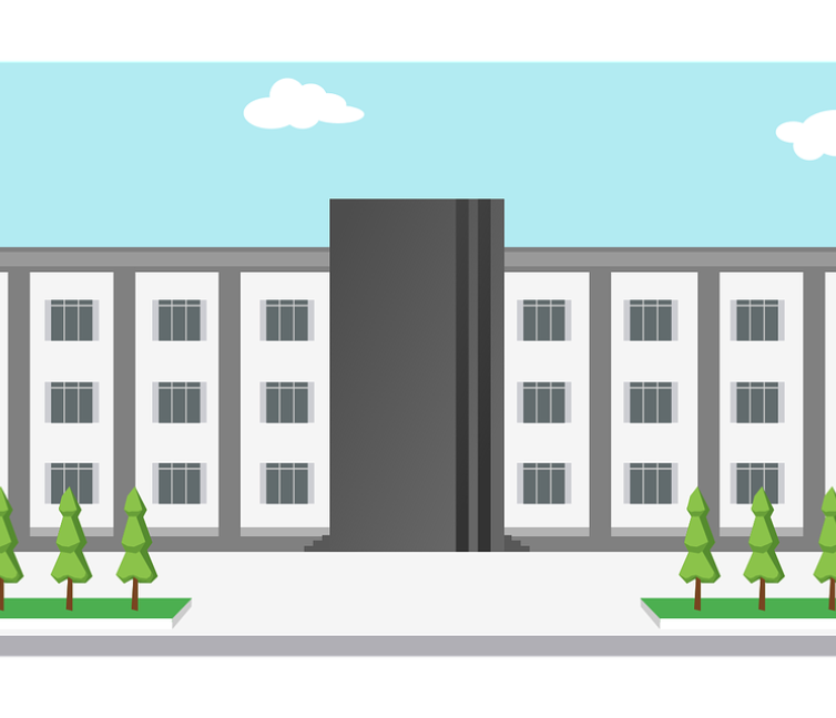 Εικαστικό που απεικονίζει την πρόσοψη ενός κτηρίου.