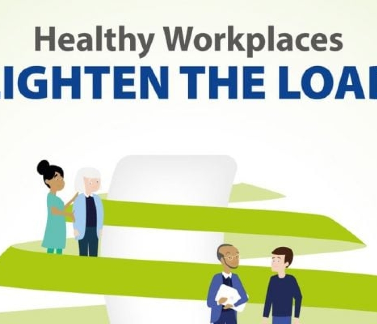 Αφίσα για την Ευρωπαϊκή Εβδομάδα για την Υγεία και Ασφάλεια στην Εργασία 2023.