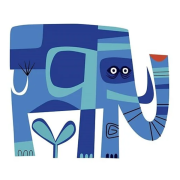 Λογότυπο του The Blue Elephant Yoga Studio στο Νέο Ψυχικό.